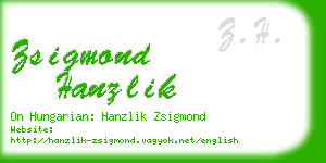 zsigmond hanzlik business card